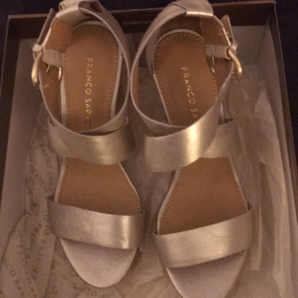 Franco Sarto Espadrilles-2 pair silver, black